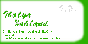 ibolya wohland business card